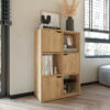 184-000102-1 Βιβλιοθήκη Bookel pakoworld μελαμίνης σε oak απόχρωση 59.5x27.5x89εκ. 184-000102