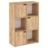 184-000102 Βιβλιοθήκη Bookel pakoworld μελαμίνης σε oak απόχρωση 59.5x27.5x89εκ. 184-000102