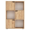 184-000102-2 Βιβλιοθήκη Bookel pakoworld μελαμίνης σε oak απόχρωση 59.5x27.5x89εκ. 184-000102