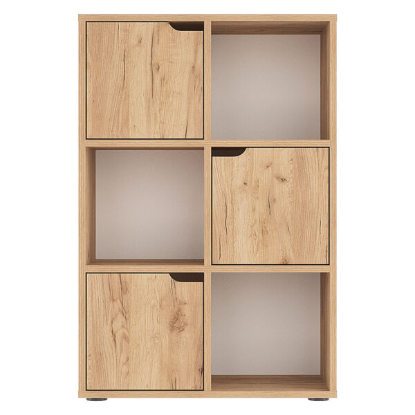 184-000102-2 Βιβλιοθήκη Bookel pakoworld μελαμίνης σε oak απόχρωση 59.5x27.5x89εκ. 184-000102
