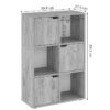 184-000102-4 Βιβλιοθήκη Bookel pakoworld μελαμίνης σε oak απόχρωση 59.5x27.5x89εκ. 184-000102