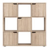 184-000112-2 Βιβλιοθήκη Bookel pakoworld σε sonoma απόχρωση 88.5x27.5x89.3εκ. 184-000112
