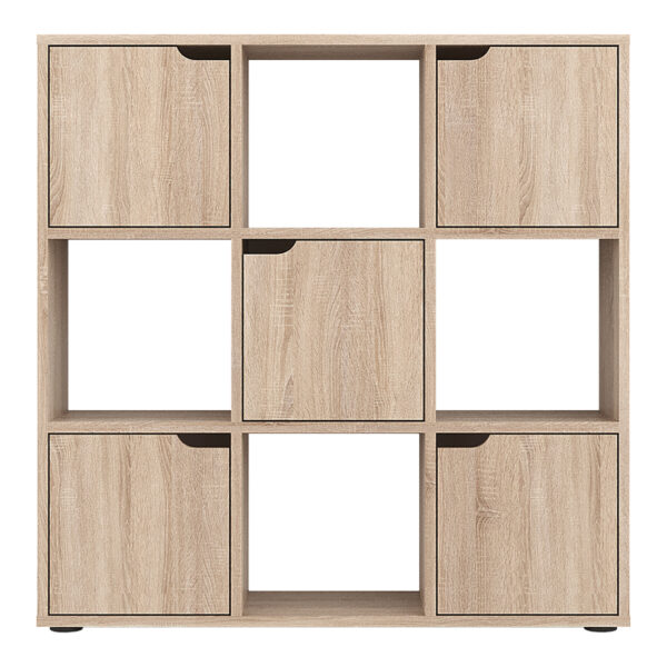 184-000112-2 Βιβλιοθήκη Bookel pakoworld σε sonoma απόχρωση 88.5x27.5x89.3εκ. 184-000112