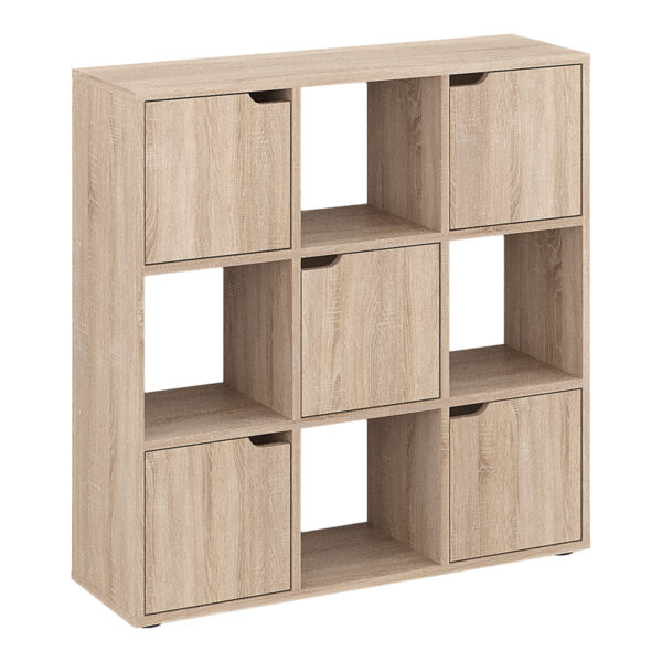 Βιβλιοθήκη Bookel pakoworld σε sonoma απόχρωση 88.5x27.5x89.3εκ.  184-000112