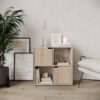184-000114 Βιβλιοθήκη Bookel pakoworld σε sonoma απόχρωση 59.6x27.5x60.4εκ. 184-000114