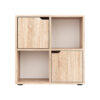 184-000114-2 Βιβλιοθήκη Bookel pakoworld σε sonoma απόχρωση 59.6x27.5x60.4εκ. 184-000114