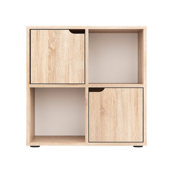 184-000114-2 Βιβλιοθήκη Bookel pakoworld σε sonoma απόχρωση 59.6x27.5x60.4εκ. 184-000114