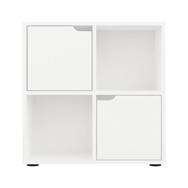 184-000115-2 Βιβλιοθήκη Bookel pakoworld σε λευκή απόχρωση 59.6x27.5x60.4εκ. 184-000115