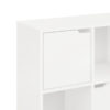184-000115-3 Βιβλιοθήκη Bookel pakoworld σε λευκή απόχρωση 59.6x27.5x60.4εκ. 184-000115