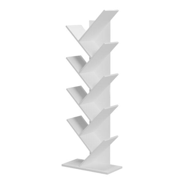 230-000153-2 Βιβλιοθήκη Fyllo pakoworld λευκό 50x25x141.5εκ. 230-000153