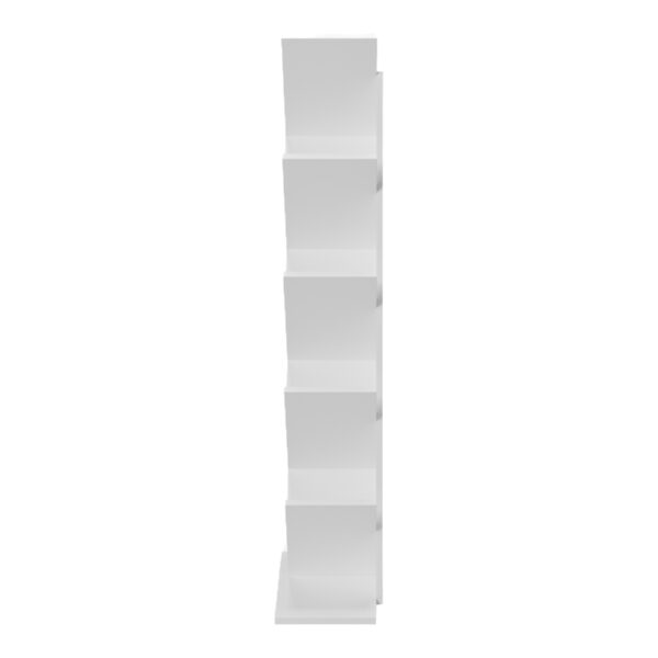 230-000153-3 Βιβλιοθήκη Fyllo pakoworld λευκό 50x25x141.5εκ. 230-000153
