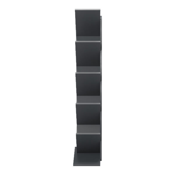 230-000155-3 Βιβλιοθήκη Fyllo pakoworld ανθρακί 50x25x141.5εκ. 230-000155