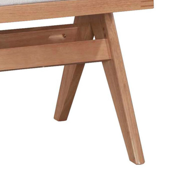 247-000002-4 Καρέκλα Winslow pakoworld ξύλο rubberwood ανοικτό καρυδί-pvc rattan φυσικό-ύφασμα γκρι. 247-000002