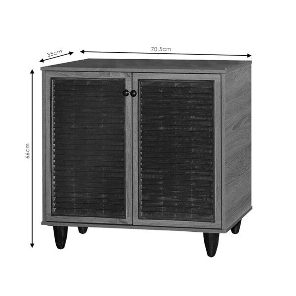 Παπουτσοθήκη-ντουλάπι Ronan pakoworld χρώμα wenge 70.5x35x66εκ.  249-000003