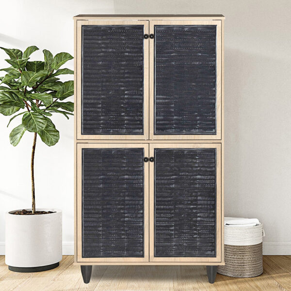 Παπουτσοθήκη-ντουλάπι Ronan pakoworld χρώμα φυσικό 70.5x35x122εκ.  249-000017