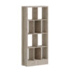 Βιβλιοθήκη Dividre pakoworld sonoma oak μελαμίνης 80x30x181εκ.  249-000049