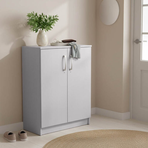 Παπουτσοθήκη-ντουλάπι Shordo pakoworld λευκό-oak μελαμίνης 60x40.5x80εκ.  249-000051