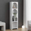 260-000041 Βιβλιοθήκη Emersi pakoworld mdf σε λευκή απόχρωση 48x35x180εκ. 260-000041