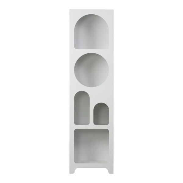 260-000041-2 Βιβλιοθήκη Emersi pakoworld mdf σε λευκή απόχρωση 48x35x180εκ. 260-000041