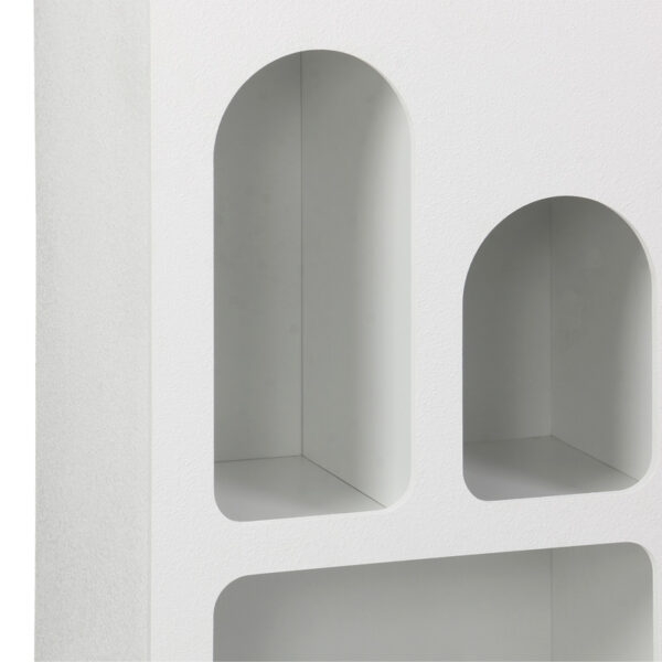 260-000041-4 Βιβλιοθήκη Emersi pakoworld mdf σε λευκή απόχρωση 48x35x180εκ. 260-000041