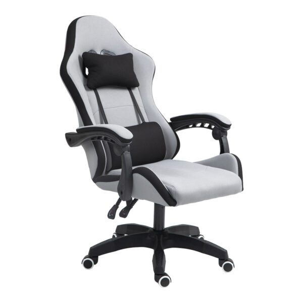 275-000015-3 Καρέκλα γραφείου gaming Gline pakoworld μαύρο-γκρι ύφασμα μαύρο pp 60x59x118εκ. 275-000015