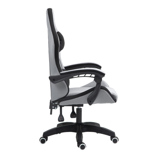 275-000015-4 Καρέκλα γραφείου gaming Gline pakoworld μαύρο-γκρι ύφασμα μαύρο pp 60x59x118εκ. 275-000015