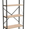 Βιβλιοθήκη Draizy pakoworld oak μελαμίνης-μαύρο μέταλλο 63x30x150εκ.  321-000005
