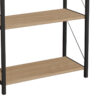 Βιβλιοθήκη Jackrey pakoworld oak μελαμίνης-μαύρο μέταλλο 63x30x114εκ.  321-000010
