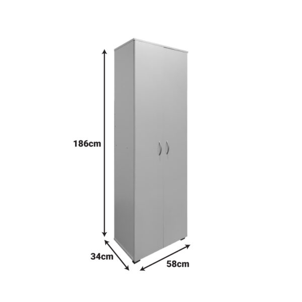 Παπουτσοθήκη-Ντουλάπα Racka pakoworld σε λευκή απόχρωση 58x34x186εκ.  383-000028