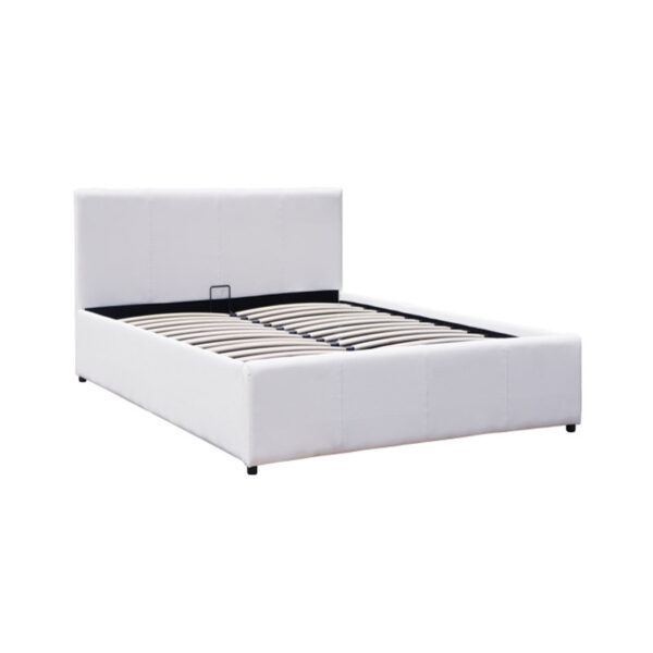 Κρεβάτι Dellia pakoworld με αποθηκευτικό χώρο pu λευκό 120x200εκ.  388-000002