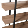 Βιβλιοθήκη Boderta pakoworld σε sonoma-μαύρη απόχρωση 120x30x190εκ.  395-000004