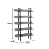 Βιβλιοθήκη Boderta pakoworld σε sonoma-μαύρη απόχρωση 120x30x190εκ.  395-000004
