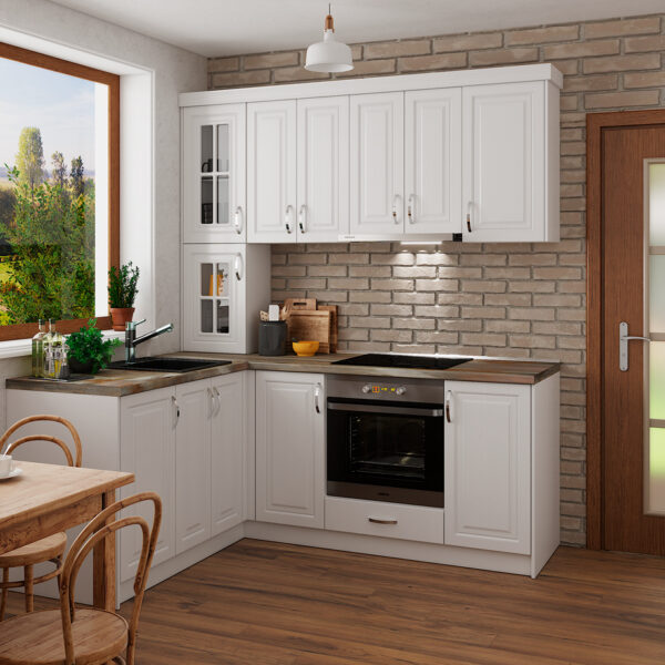 Σύνθεση Κουζίνας 5.40 μ ύψος 2,17 μ βάθος 0,60 μ, MDF Vintage 160/240, Genomax