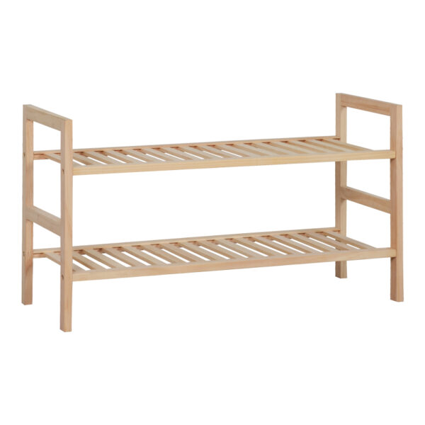 Παπουτσοθήκη Steper pakoworld 8 ζευγών ξύλο ελάτου σε φυσική απόχρωση 71x26x40εκ.  408-000014