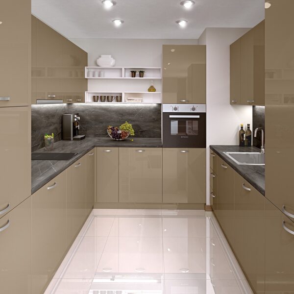 Σύνθεση Κουζίνας μήκος 14.00 μ ύψος 2,17 μ βάθος 0,60 μ,  Glosmax 282/210/222 Vizon, Genomax