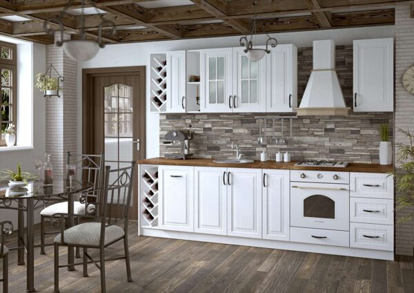 Σύνθεση Κουζίνας μήκους 5.00 ύψος 2,17 μ βάθος 0,60 μ, MDF Vintage 280B με ΔΩΡΟ πάγκο, Genomax