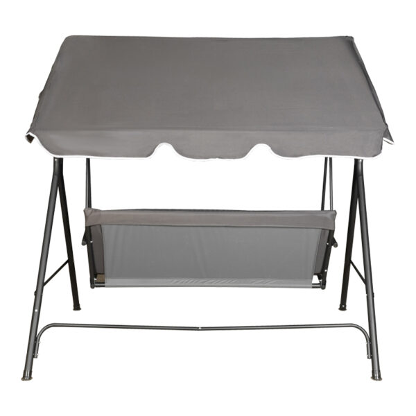 Κούνια κήπου Globo pakoworld μέταλλο μαύρο-ύφασμα σε ανθρακί απόχρωση 170x110x153εκ.  407-000001