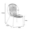 152-000043-1 Καρέκλα Dapper pakoworld λευκό μέταλλο-pe φυσικό 64.5x71x92.5εκ. 152-000043