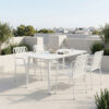 Τραπεζαρία Heven Vista pakoworld σετ 5τεμ λευκό αλουμίνιο 150x80x72εκ.  200-001607