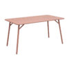Τραπεζαρία Moraja Federal pakoworld σετ 5τεμ terracotta μέταλλο 140x80x72εκ.  200-001687