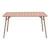 Τραπεζαρία Moraja Federal pakoworld σετ 5τεμ terracotta μέταλλο 140x80x72εκ.  200-001687