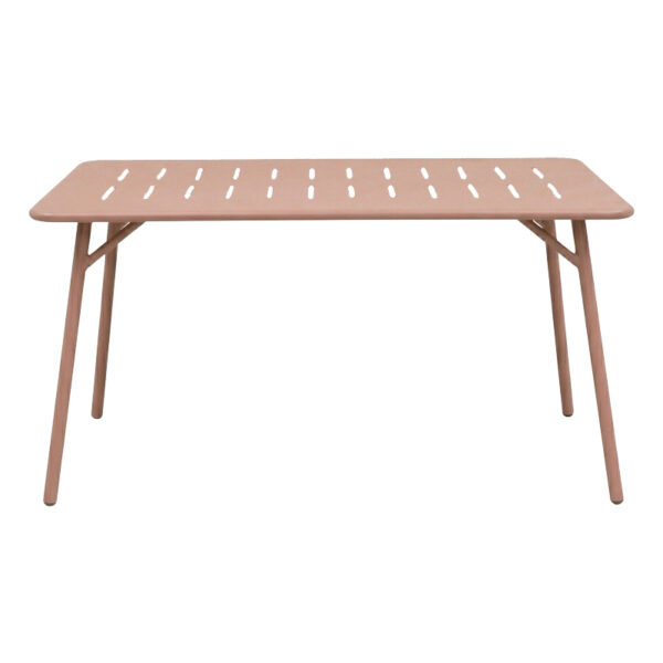 Τραπεζαρία Moraja Federal pakoworld σετ 5τεμ terracotta μέταλλο 140x80x72εκ.  200-001687