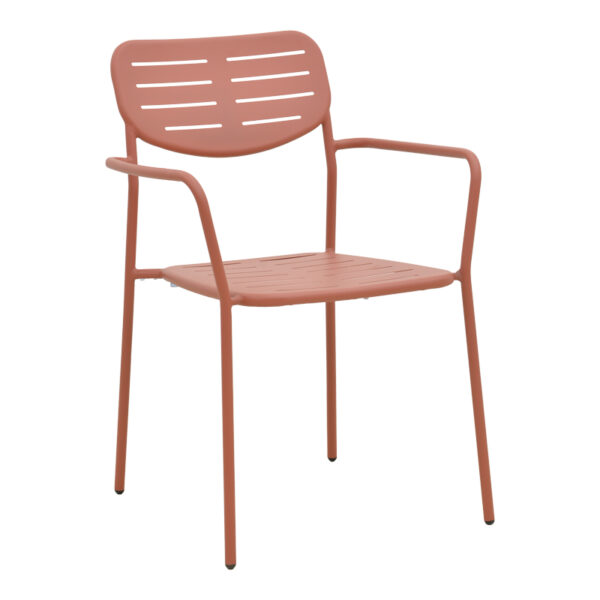 200-001695-4 Τραπεζαρία Moraja Deraby pakoworld σετ 3τεμ terracotta μέταλλο 70x70x73εκ. 200-001695