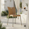 Καρέκλα Crafted pakoworld PP cappucino-αλουμίνιο γκρι.  253-000037