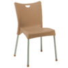 Καρέκλα Crafted pakoworld PP cappucino-αλουμίνιο γκρι.  253-000037