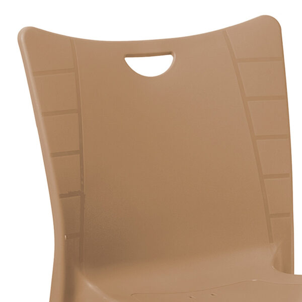 Καρέκλα Crafted pakoworld PP cappucino-αλουμίνιο γκρι.  253-000037