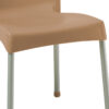 Καρέκλα Crafted pakoworld PP cappucino-αλουμίνιο γκρι.  253-000037