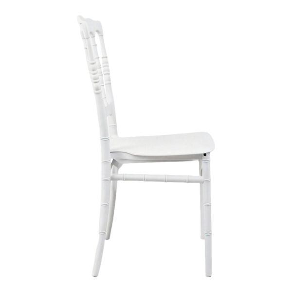 326-000054-3 Καρέκλα Napoleon pakoworld pp λευκή 38,5x46,5x89εκ. 326-000054